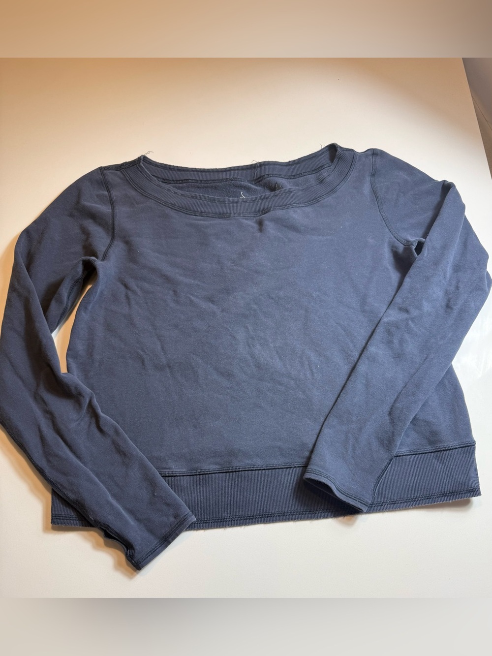 Nancy Rose Performance Navy 3 Star Appliqué Sweatshirt Women’s Size 6